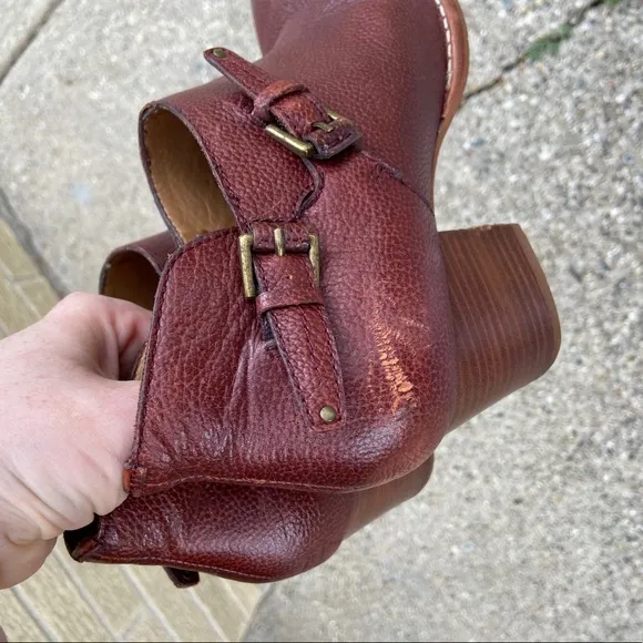 Burgundy leather schuler &amp; sons boots
