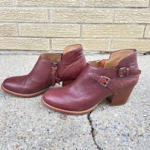 Burgundy leather schuler &amp; sons boots