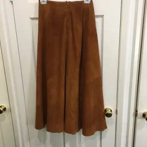 Burnt sienna (I am an artist!) suede maxi A line skirt