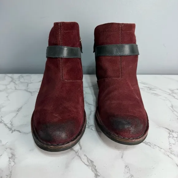 Bussola Women’s Harness Boots sz 9 (Euro 40) Suede Ankle #K362