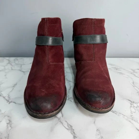 Bussola Women’s Harness Boots sz 9 (Euro 40) Suede Ankle #K362