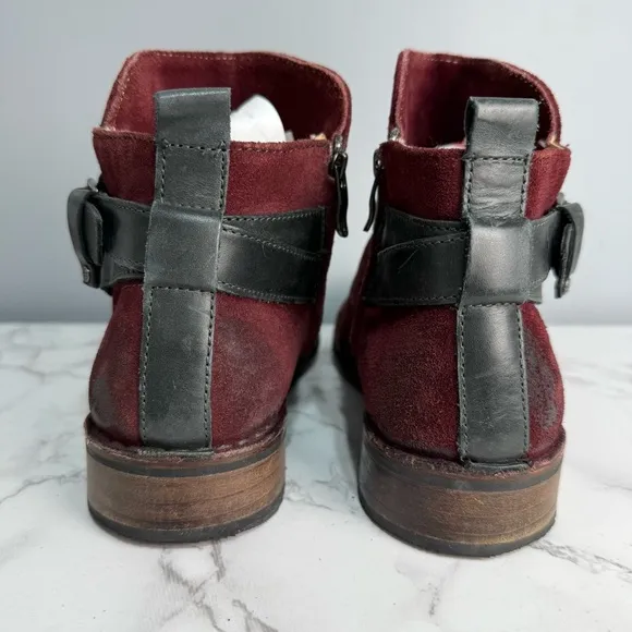 Bussola Women’s Harness Boots sz 9 (Euro 40) Suede Ankle #K362