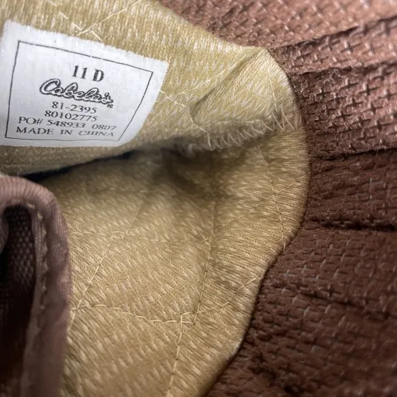 Cabela's Hunting Boots Mens 11 Brown Leather Insulated Gore-Tex Work Nubuck Tall