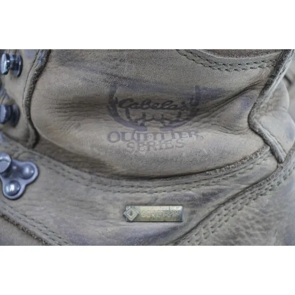 CABELAS Outfitter Series Men's 13 D GoreTex Leather Hiking Hunting Boots Vibram