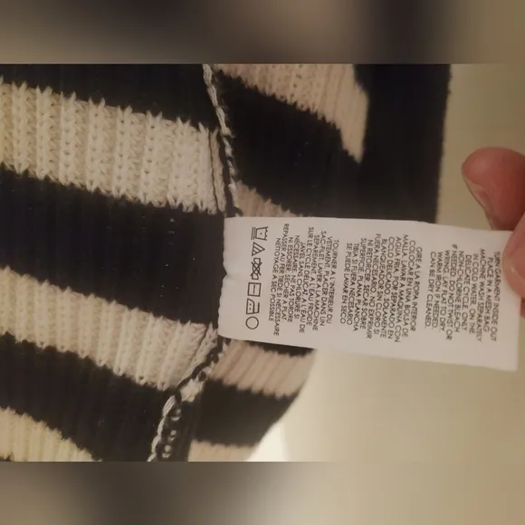 Cabi | Spring 2018 Whistler Black &amp; White Cardigan Sweater - Size: Small