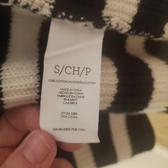 Cabi | Spring 2018 Whistler Black &amp; White Cardigan Sweater - Size: Small