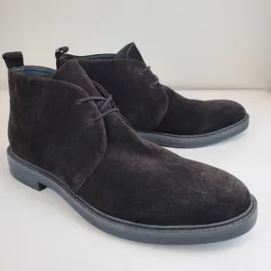 Calvin Klein Suede Leather Dark Brown Boots Size 10.5M Mens Business Casual WOW