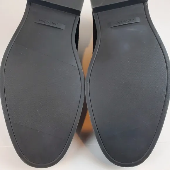 Calvin Klein Suede Leather Dark Brown Boots Size 10.5M Mens Business Casual WOW