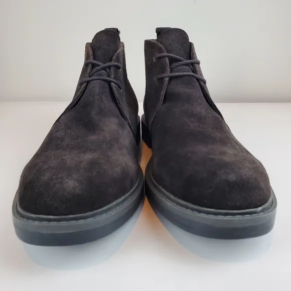Calvin Klein Suede Leather Dark Brown Boots Size 10.5M Mens Business Casual WOW