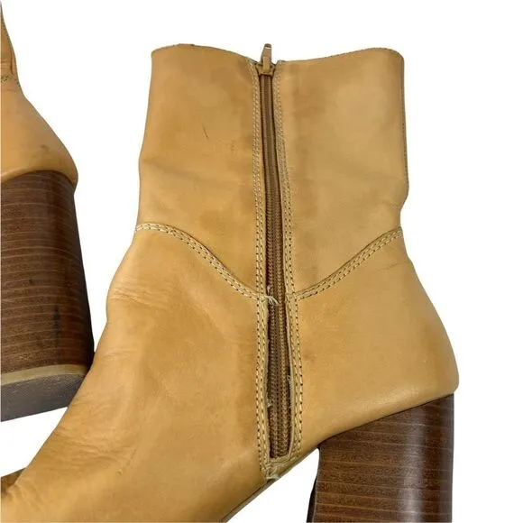 Candies Vintage Platform Chunky Heel Square Toe Boots