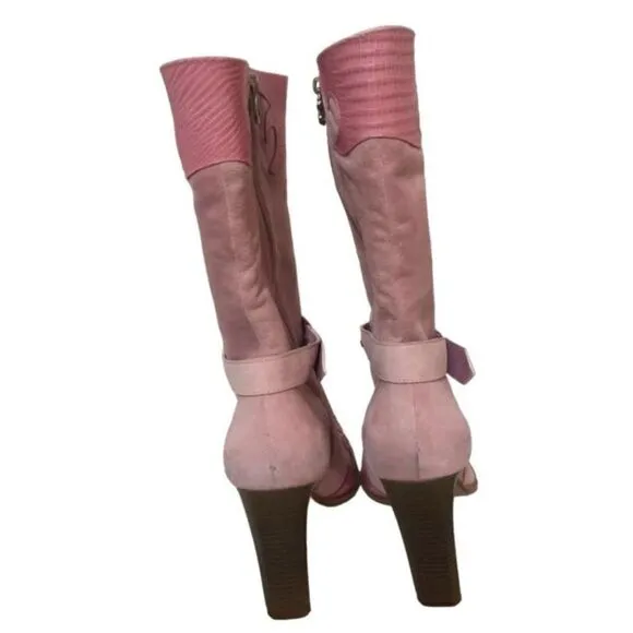 Carmen Steffen High Heel Pink Boots