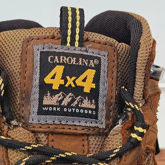 Carolina 4x4 Work Boots Mens 14D CA4025 Hiking Outdoor Brown Leather Waterproof