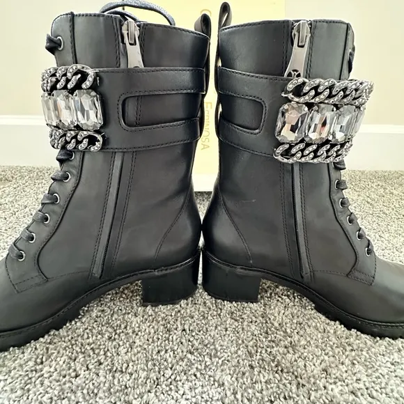 Carolina Espinosa Black Moto Boots