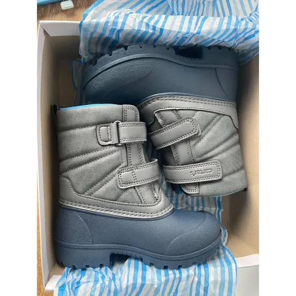 CARTER'S Deltha toddler snow boots, grey/blue, size 11M