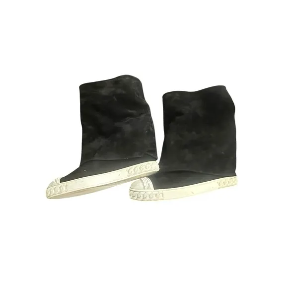 Cascadei Suede Ankle Boots Black/White Sz 7