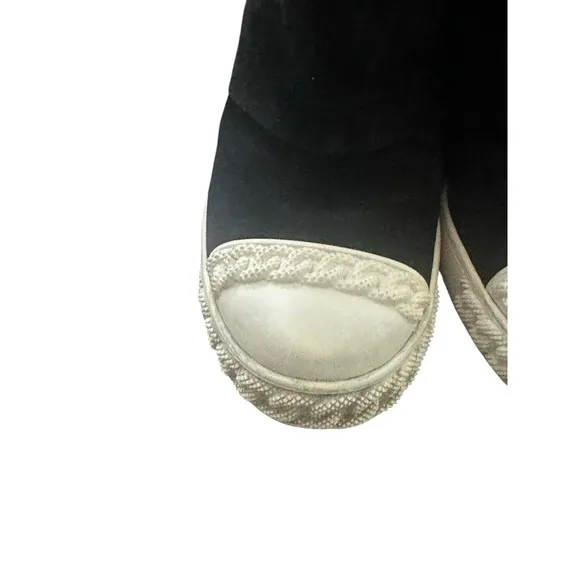 Cascadei Suede Ankle Boots Black/White Sz 7
