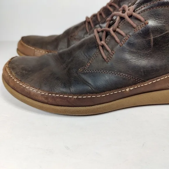 Chaco Montrose Men's Brown Java Leather Chukka Boots Lace Up Size 10.5