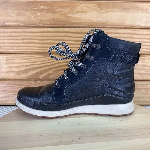 Chaco Sierra Waterproof Hiking Boot Women's 6 US Leather Lace Up Black JCH107546