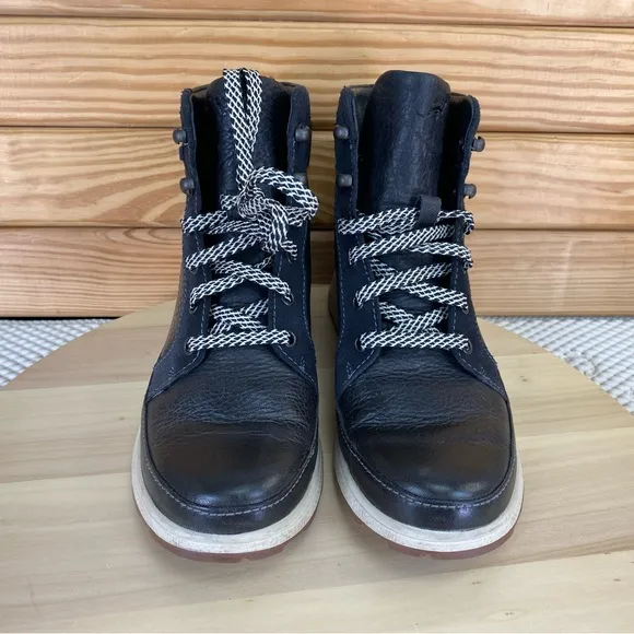 Chaco Sierra Waterproof Hiking Boot Women's 6 US Leather Lace Up Black JCH107546