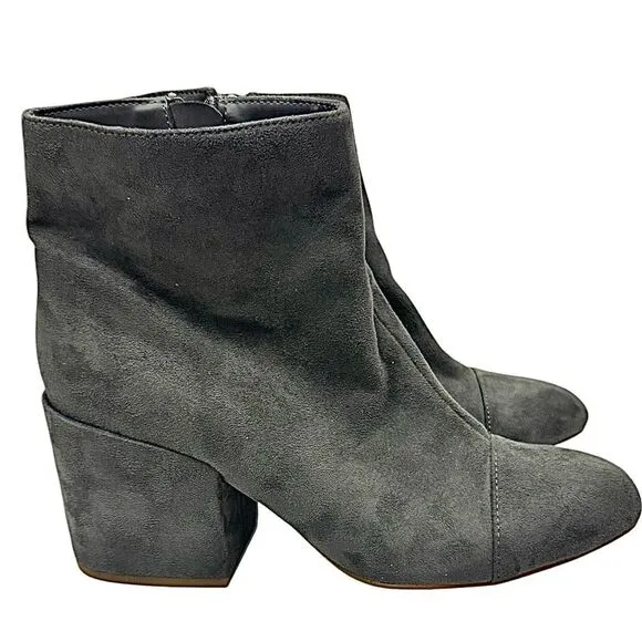 Charles By Charles David Quincey Gray Textile Ankle Boots Heels Size 7.5 M Used