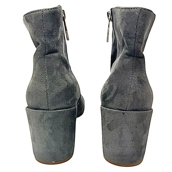 Charles By Charles David Quincey Gray Textile Ankle Boots Heels Size 7.5 M Used
