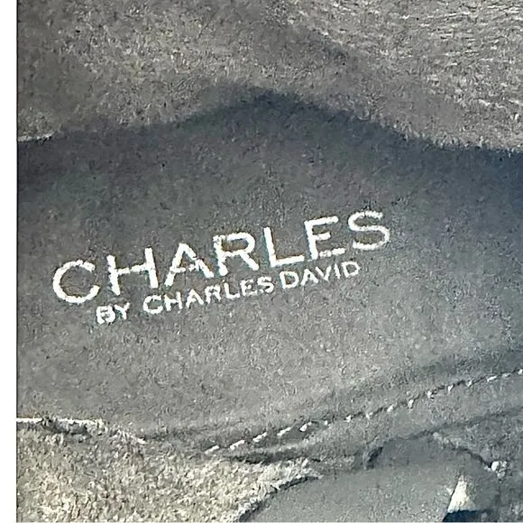 Charles By Charles David Quincey Gray Textile Ankle Boots Heels Size 7.5 M Used