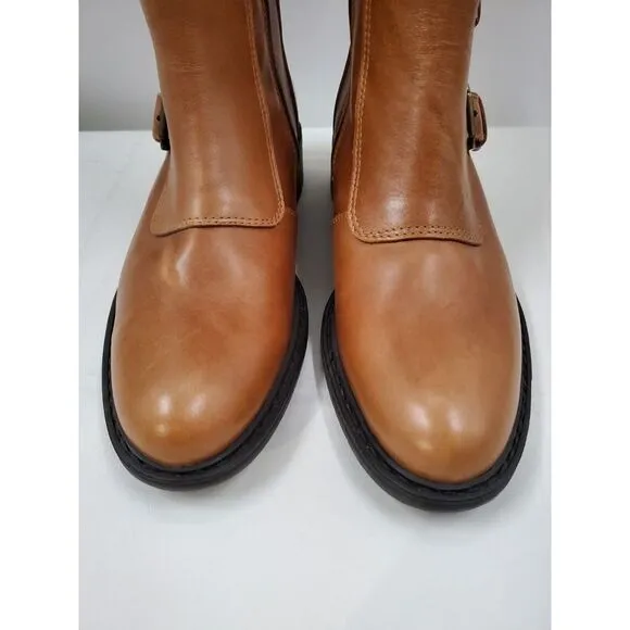 Charles David Women's Cognac Brown Riding Boots Made in Italy Leather Sz 6 NWOT