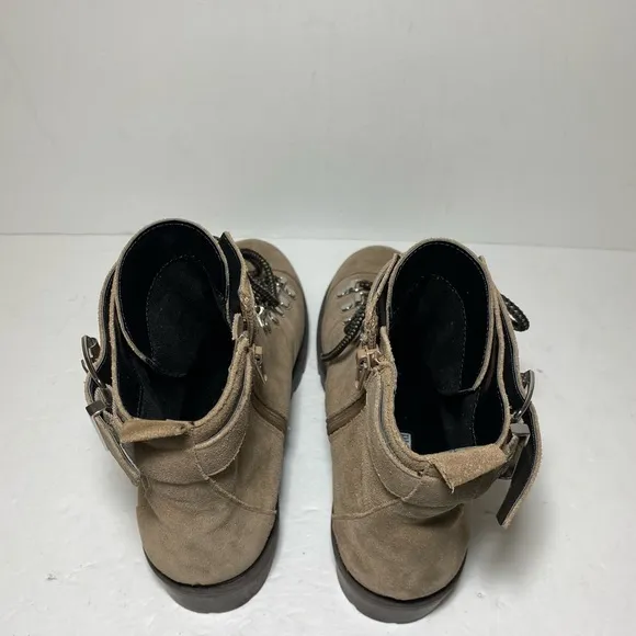 CHARLES DAVID Women's Low Heel Casual Riding Motor Boots Size 7.5