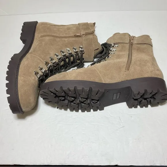 CHARLES DAVID Women's Low Heel Casual Riding Motor Boots Size 7.5