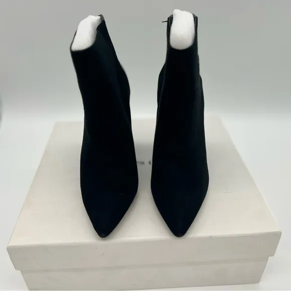 Charles David Women's Micro Fashion Boots, Black Suede, 5 M US NEW IN BOX