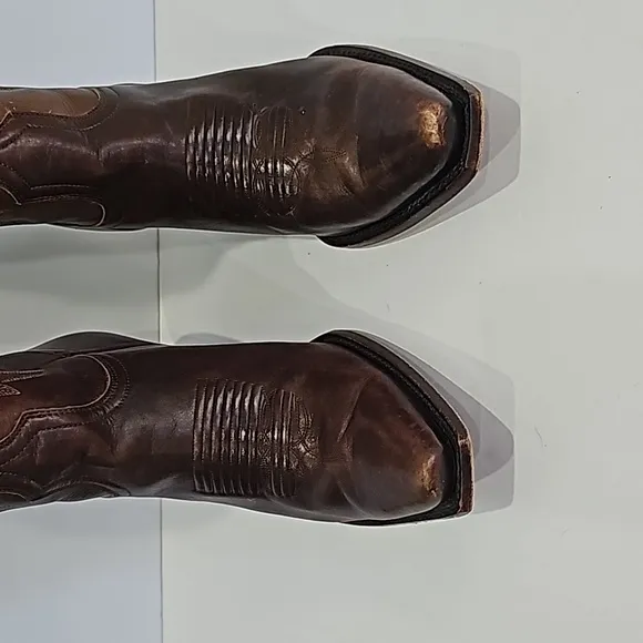 Charlie 1 horse Lucchese brown ladies leather western cowgirl boots Size 10