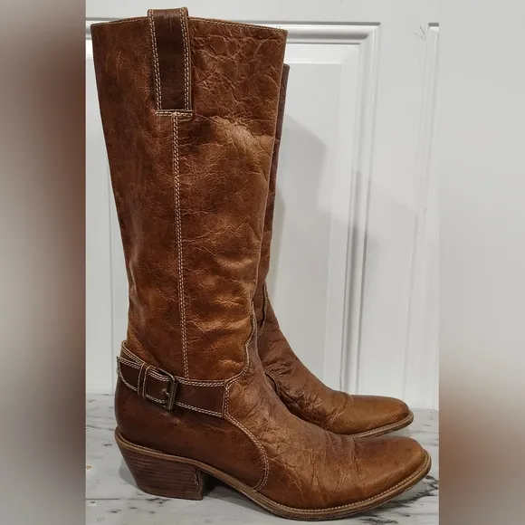 Charlie 1 Horse Lucchese brown western cowboy riding boots women's size …