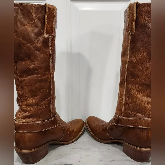 Charlie 1 Horse Lucchese brown western cowboy riding boots women's size …