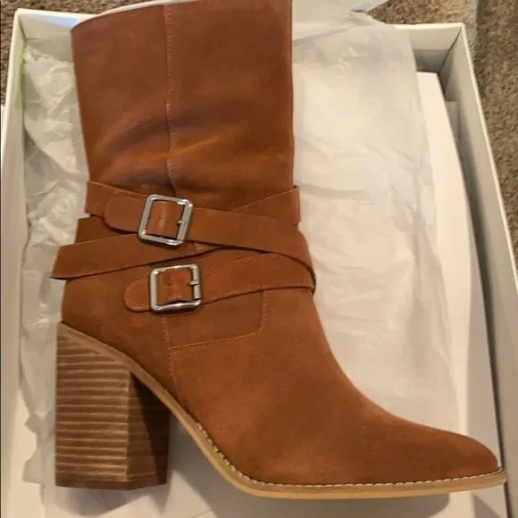 Chelsea &amp; Violet Vicki brown suede boots