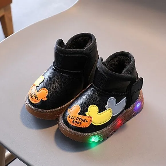 Children's Cartoons Snow Boots Girls Warm Boots Baby Cotton Sport Shoes 1-6Y