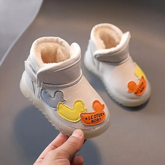 Children's Cartoons Snow Boots Girls Warm Boots Baby Cotton Sport Shoes 1-6Y