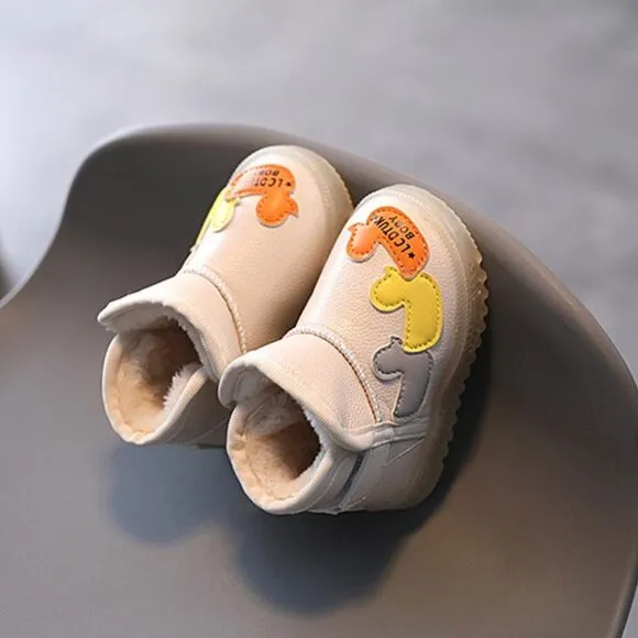 Children's Cartoons Snow Boots Girls Warm Boots Baby Cotton Sport Shoes 1-6Y