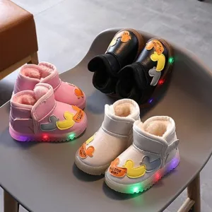Children's Cartoons Snow Boots Girls Warm Boots Baby Cotton Sport Shoes 1-6Y