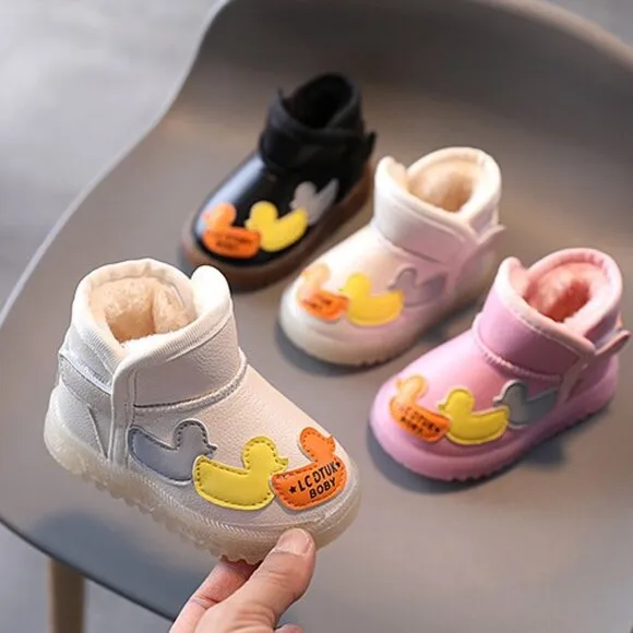 Children's Cartoons Snow Boots Girls Warm Boots Baby Cotton Sport Shoes 1-6Y