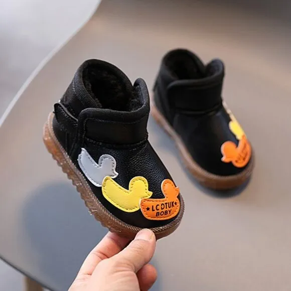 Children's Cartoons Snow Boots Girls Warm Boots Baby Cotton Sport Shoes 1-6Y