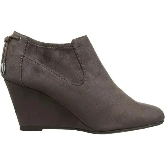 Chinese Laundry CL Boots Women's 5.5 Slate Gray Faux Suede Ankle Booties KHD274