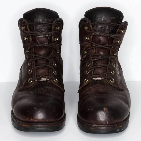 Chippewa Men's Work Boots Waterproof Chip-A-Tex Leather Brown Size 12 | AA