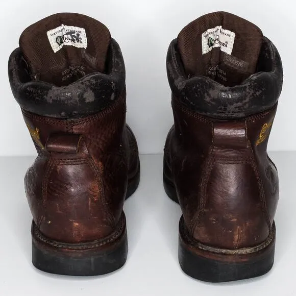 Chippewa Men's Work Boots Waterproof Chip-A-Tex Leather Brown Size 12 | AA