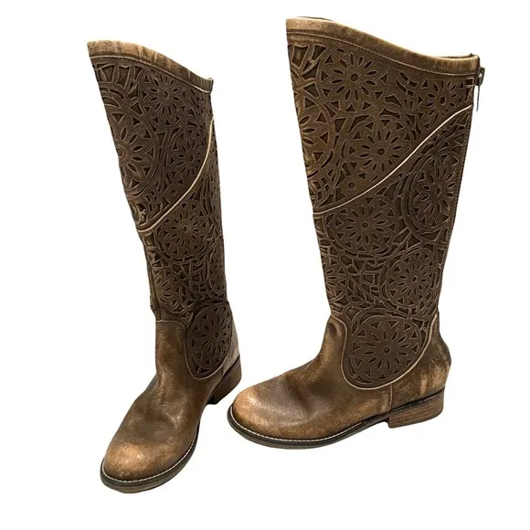 Circle G by Corral P5102 Brown Laser Cut Riding Boots