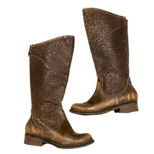 Circle G by Corral P5102 Brown Laser Cut Riding Boots