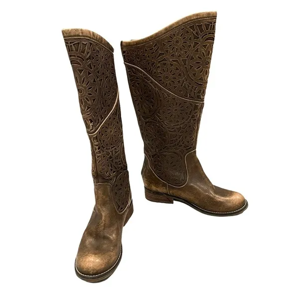 Circle G by Corral P5102 Brown Laser Cut Riding Boots