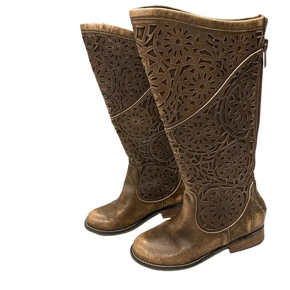 Circle G by Corral P5102 Brown Laser Cut Riding Boots