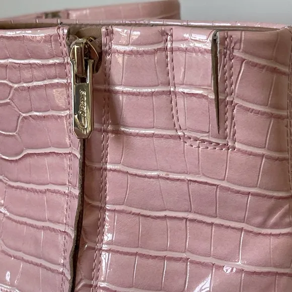Circus by Sam Edelman Freddie Platform Croc-Embossed Ankle Boots Light Pink - 10