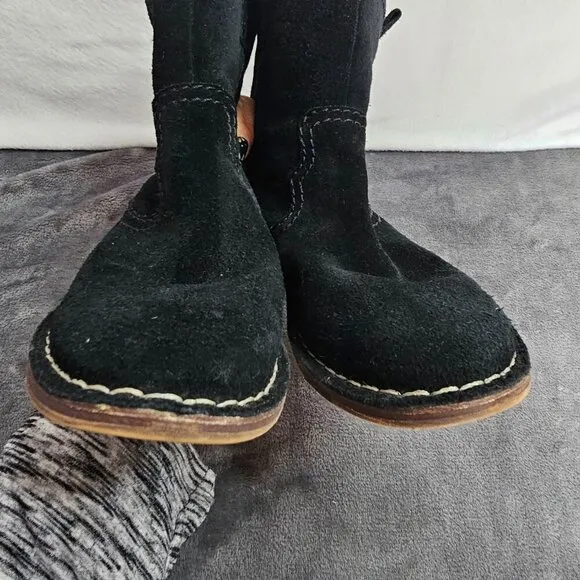 Clarks Black Suede Ankle Boots