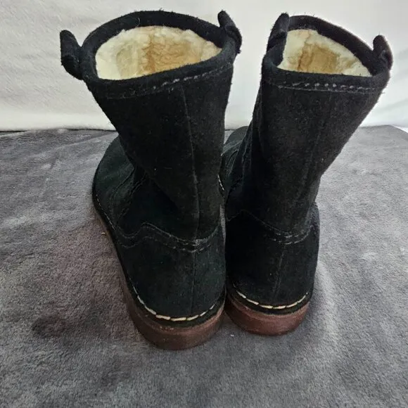 Clarks Black Suede Ankle Boots